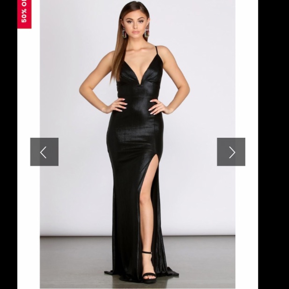 Black Metallic Dress